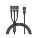 WiWU ED-104 3A Lightning+Type-c+Micro Cable